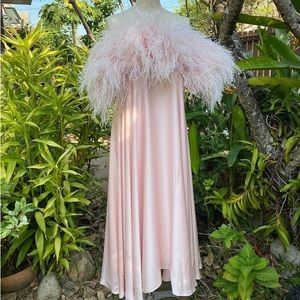 One of a Kind Baby Shower Feather Dress (tailored made) - Light Pink